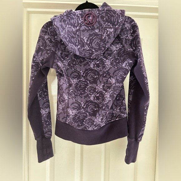 Lululemon Rare Purple/Lace/Rose Scuba Hoodie. GUC, Sz 6, ribbed arm panels - Picture 6 of 8